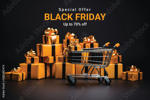 Black friday banner template design