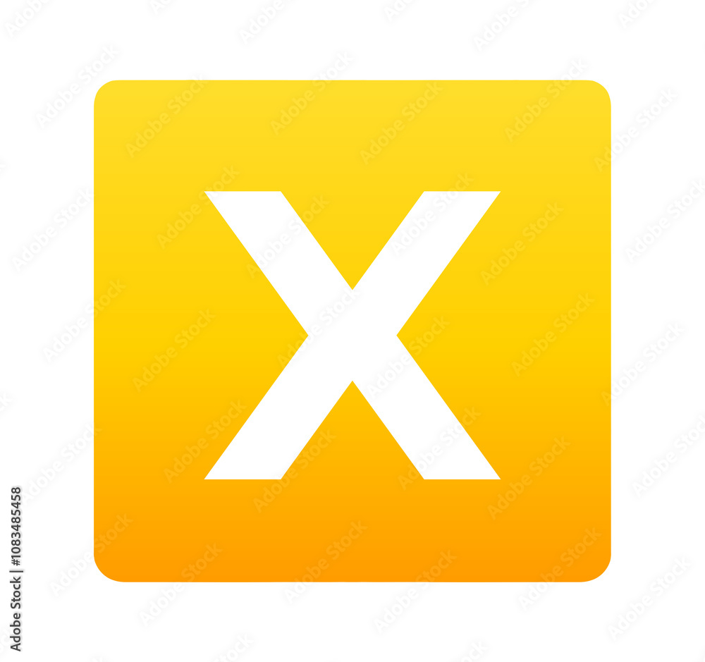 Fototapeta premium 黄色のグラデーション|Xアイコン