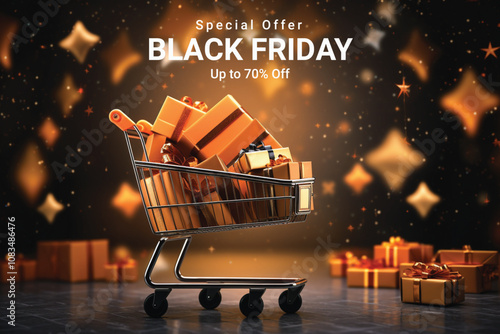 Black friday banner template design