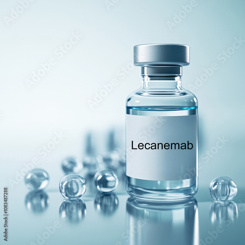 glass vial labeled 