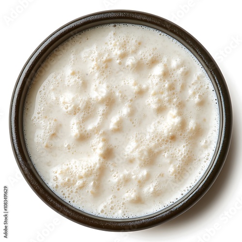 Fermented Milk isolated on white background, close up photo