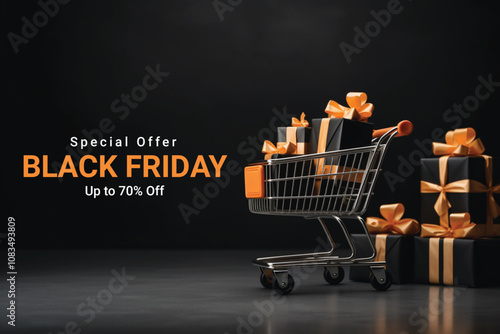 Black friday banner template design