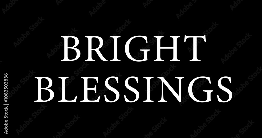 Fototapeta premium Bright Wishes golden text animation. Wishing and celebrating Christmas and New Year 2025, 2026 with family friends. Gold Bright Wishes Text. Greeting invitation showering love announcement bg