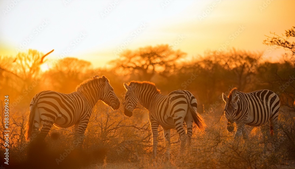 Obraz premium 自然にいるシマウマ