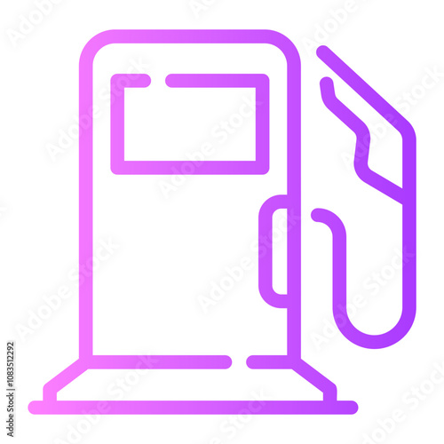 petrol pump Line Gradient Icon