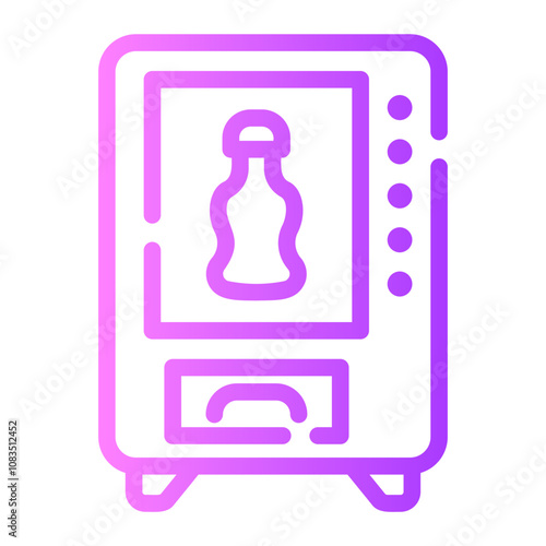 vending machine Line Gradient Icon