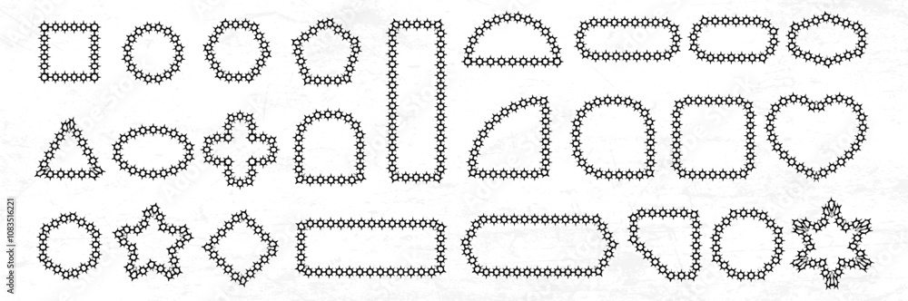 Obraz premium Basic shape with chain pattern template