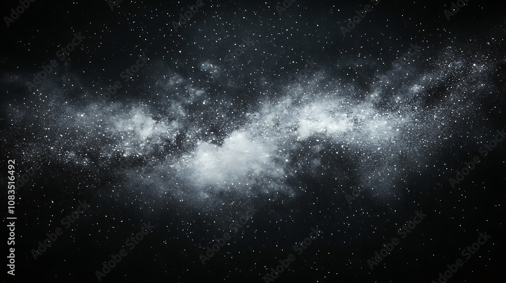 Obraz premium Background space galaxy star, Black background with a white grunge texture