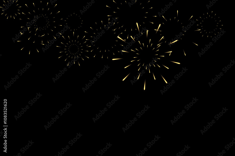 Fototapeta premium fireworks light background. new year fireworks light explosion