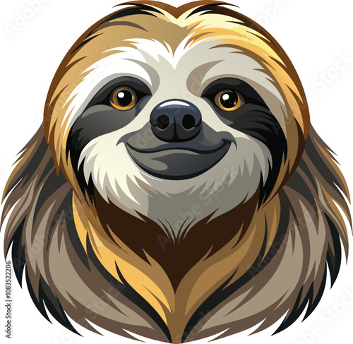 Smiling Sloth Face
