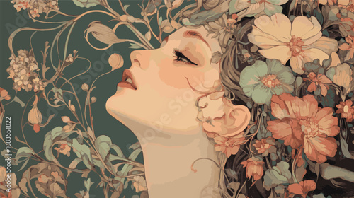 girl with flowers