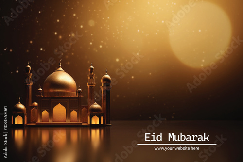 Happy eid mubarak background design