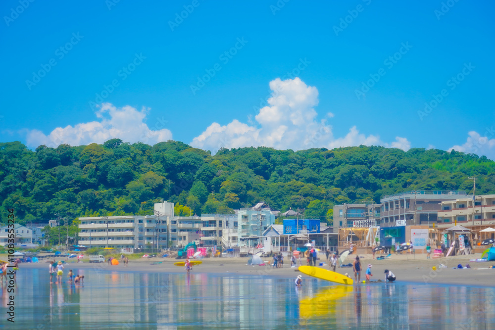リゾート地の海岸(由比ヶ浜)