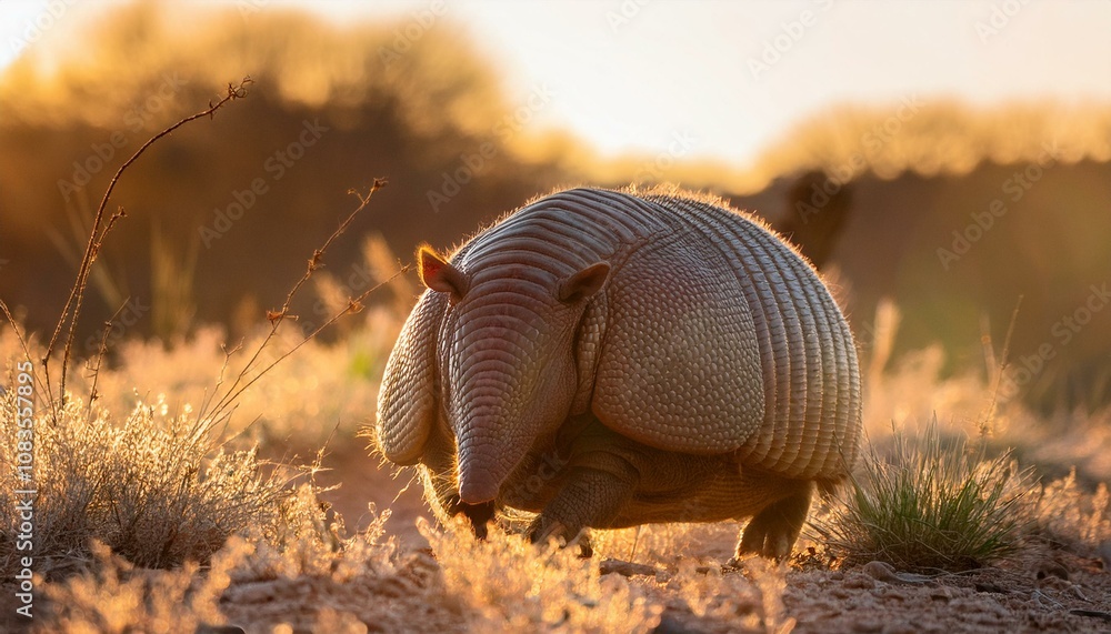 Obraz premium 自然にいるアルマジロ
