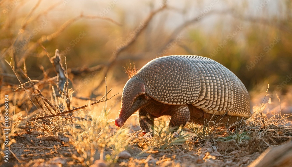 Obraz premium 自然にいるアルマジロ