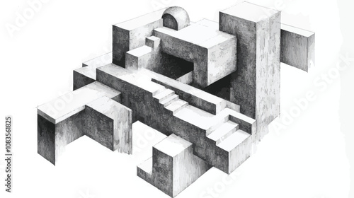 3d render of a building