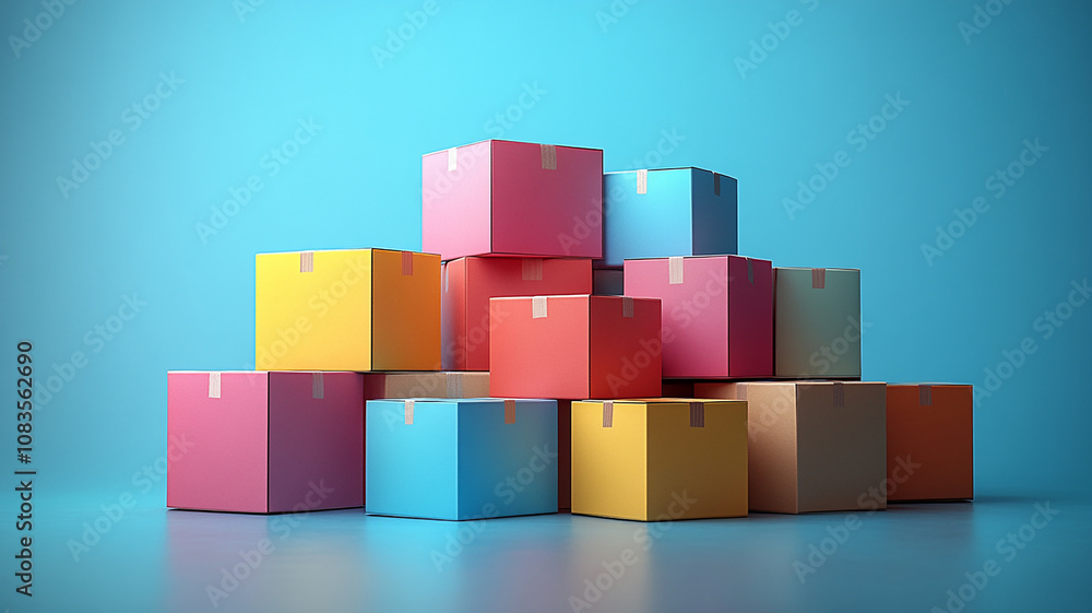 Obraz premium Gift Boxes in Cardboard Packaging
