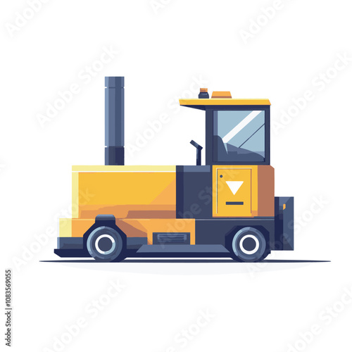 side view of a minimalist compactor simple vector