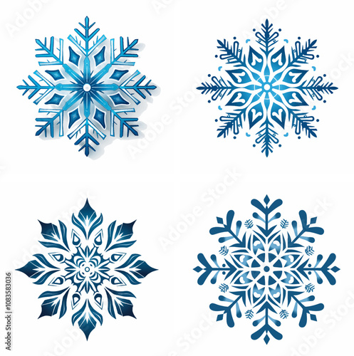 snowflake winter snow ice cold frost crystal snowstorm winter wonderland frozen seasonal del