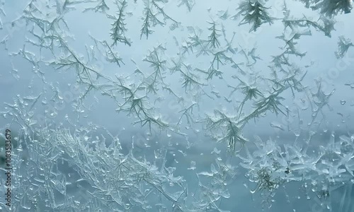 Ice Crystals on a Window