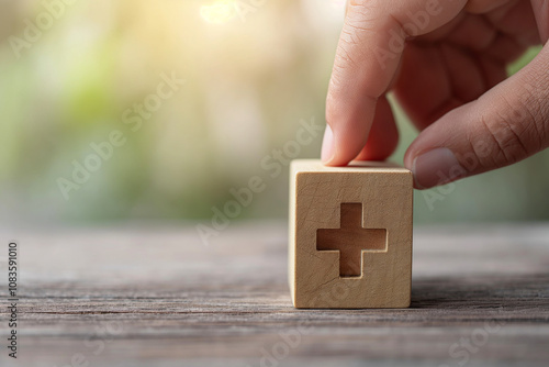 Medicine life insurance concept. Doctor's hands hold patients' hands with care. Family, life, health, insurance, safe, real estate, support, insurance company, hospital, policy, life insurance concept