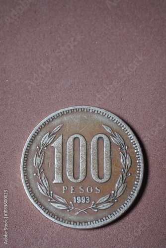 Chilean copper coin: 100 pesos year 1993