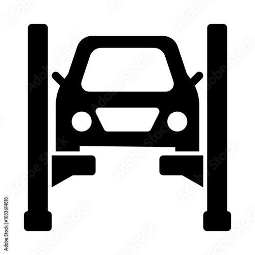 Car hoist solid icon