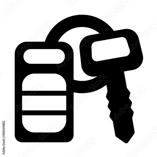 Car key replacement solid icon