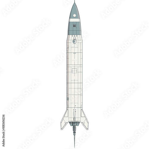 Retro Rocket: Space Exploration Illustration