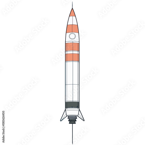 Vintage Rocket Illustration