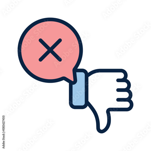 Icon representing a dislike or dissatisfaction