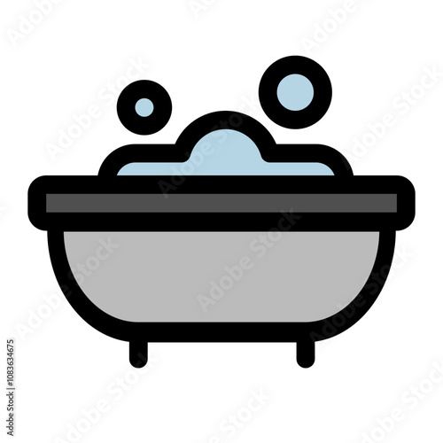 Bathroom spa bathtub - clean and modern bathroom icon