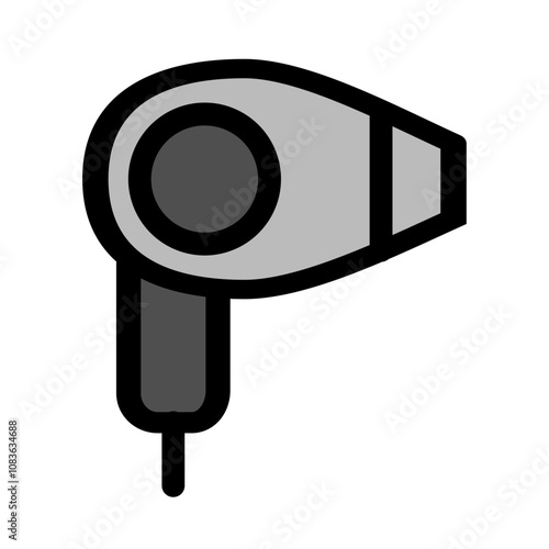 Bathroom hairdryer - clean and modern bathroom icon