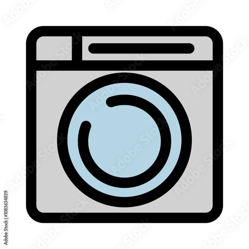 Bathroom washing machine - clean and modern bathroom icon
