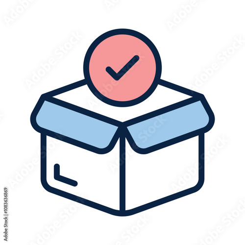 Box with check mark symbolizing approved or verified package