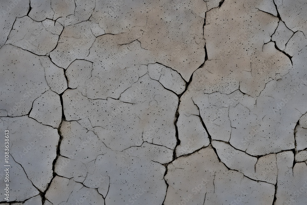 Fototapeta premium Rough concrete texture a highly detailed close-up of weathered concrete with visible cracks rough, Ai Generated