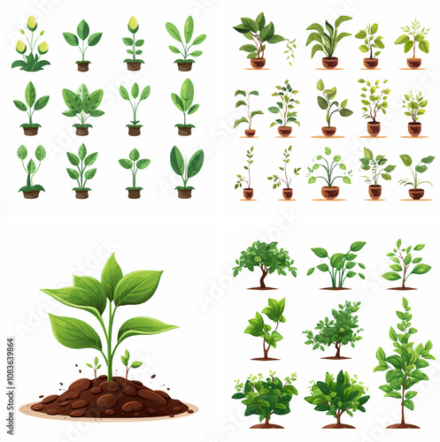 growing plants development growth cultivation garden seeds sprouting nurturing soil nature a
