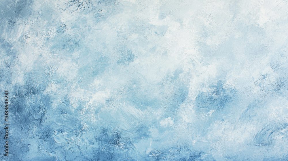 Fototapeta premium A beautiful blue fine plaster texture with slight unevenness and soft natural lighting