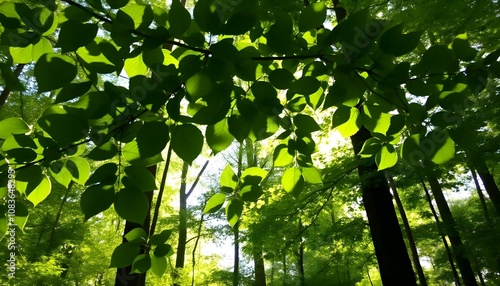 sunlight in the forest photo