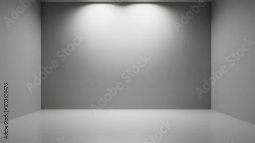 Wallpaper Mural Elegant light grey wall with subtle texture and studio lighting in a minimalist setting Torontodigital.ca