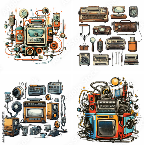 old technology vintage retro outdated legacy obsolete classic analog history early technolog