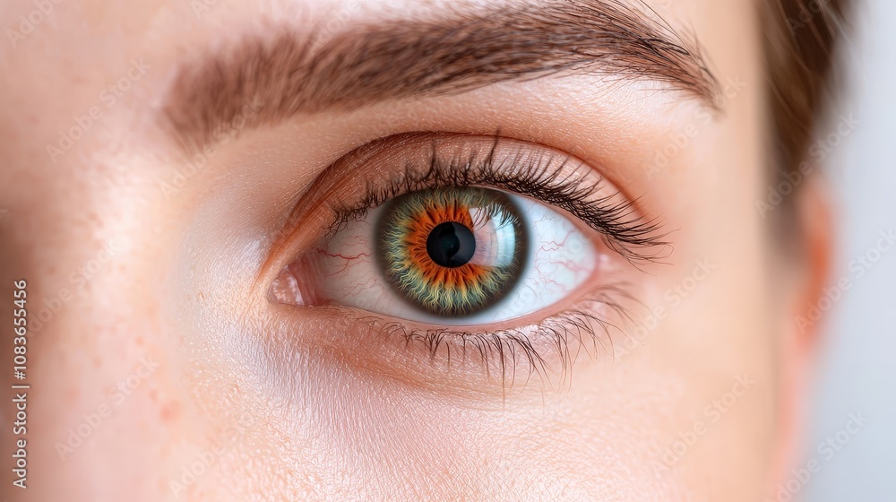 Obraz premium Close up Human Eye Detailed Iris Colorful Pupil Ophthalmology Vision Healthcare Medical Anatomy