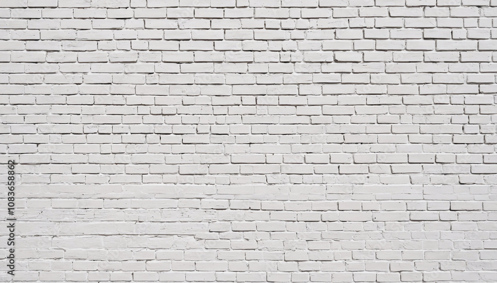 Obraz premium White Brick Wall with Natural Shadows