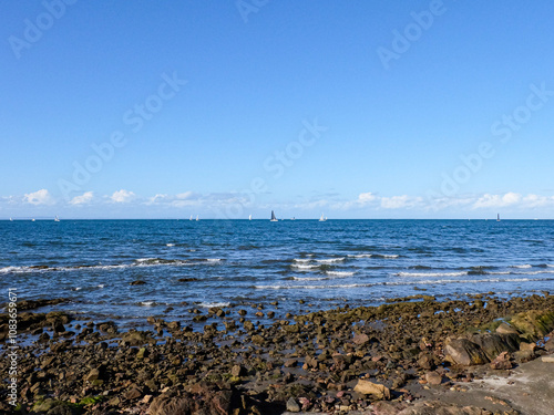 Shorncliffe pier, jetty, beach and bayside views, QLD photo