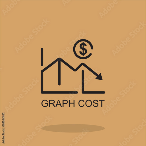 graph cost icon , finance icon