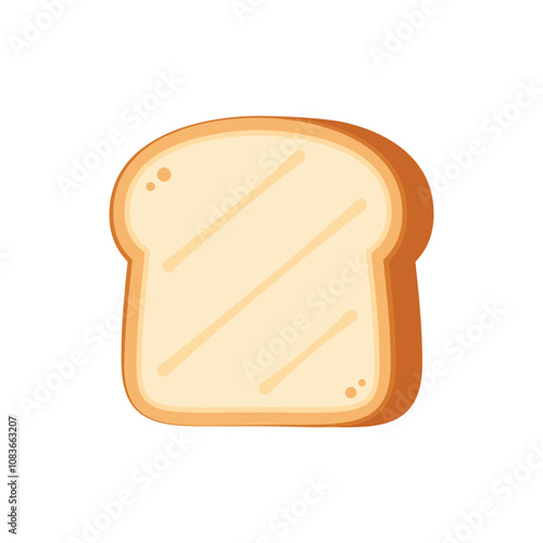 Bread toast logo icon vector illustration. Bread isolated on white background.