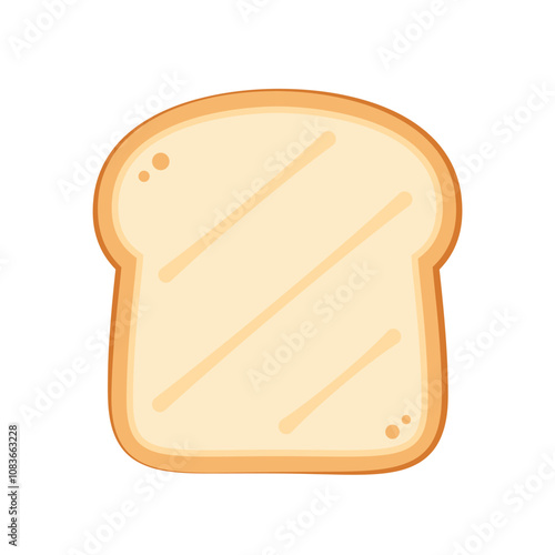 Bread toast logo icon vector illustration. Bread isolated on white background.