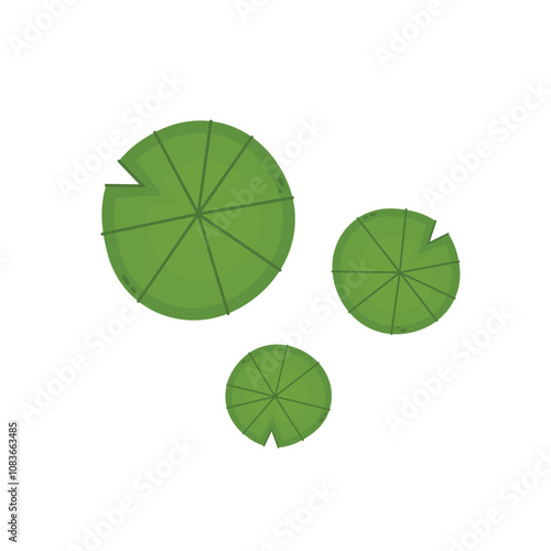 Lily pad icon. Lily cartoon vector on white background.