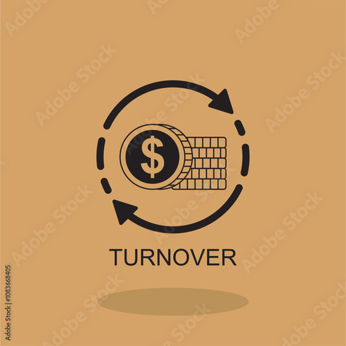 turnover icon , business icon vector