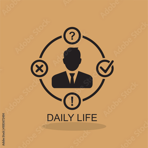 daily life icon , schedule icon